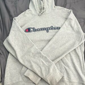 great condition men’s large grey champion hoodie